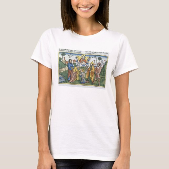 Numbers 27 18-23 Moses lays his hand upon Joshua, T-Shirt (Front)