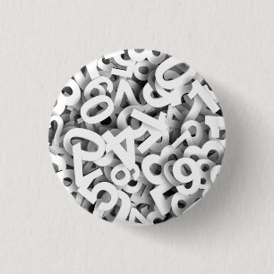 NUMBERS 3   CM ROUND BADGE