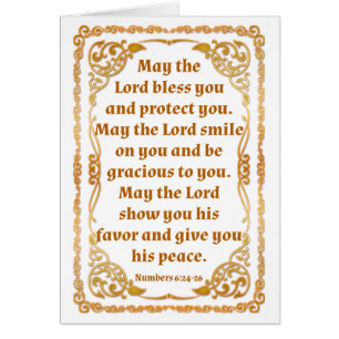 Numbers 6:24-26 Bible Verse Card