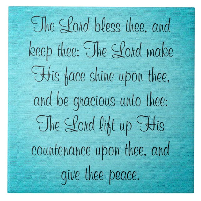Numbers 6:24-26 ceramic tile (Front)