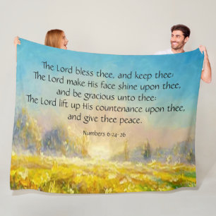 Numbers 6:24-26 fleece blanket