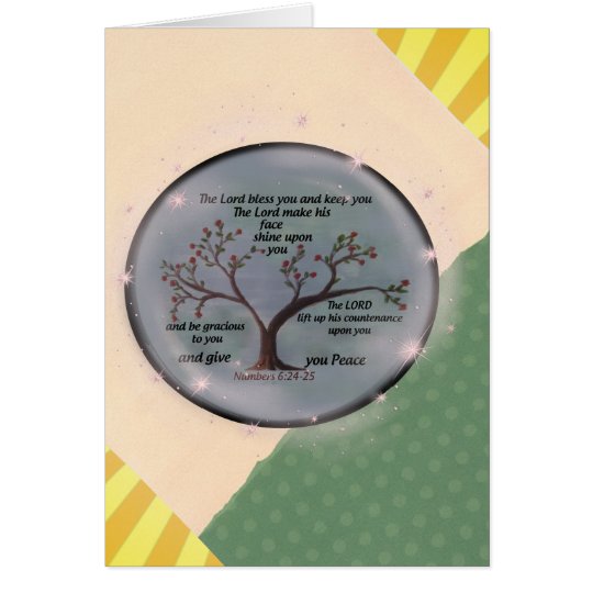Numbers 6:24-26 Lord Bless You and Keep You Peace Card