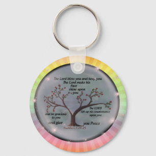 Numbers 6:24-26 Lord Bless You and Keep You Peace Key Ring