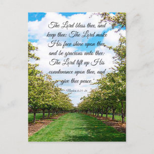 Numbers 6:24-26 postcard