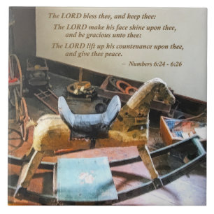 Numbers 6:24-26 The LORD bless thee, and keep thee Ceramic Tile