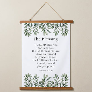 Numbers 6:24-26 The Lord Bless You and Keep You Hanging Tapestry