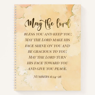 Numbers 6:24-26 The Lord Bless You and Keep You  Notebook