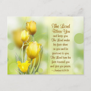 Numbers 6 24-26 The Lord bless you and keep you Postcard