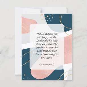 Numbers 6:24-26 The Lord bless you and keep you Postcard