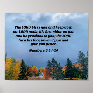 Numbers 6:24,26 The LORD bless you and keep you Poster