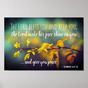 Numbers 6:24-26 The Lord Bless You and Keep You Poster