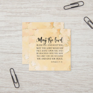 Numbers 6:24-26 The Lord Bless You Bible Verse Square Business Card