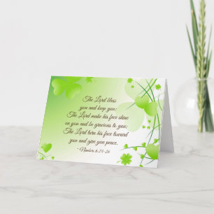 Numbers 6 24-26 The Lord Bless You Irish Design Card