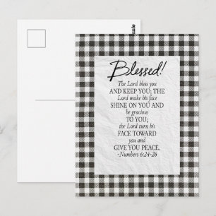 Numbers 6:24–26 The Lord Bless You Neutral Vintage Postcard