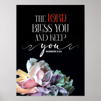 Numbers 6:24 Lord bless you Poster