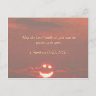 Numbers 6:25 Face Postcard