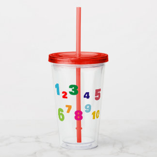 Numbers Acrylic Tumbler