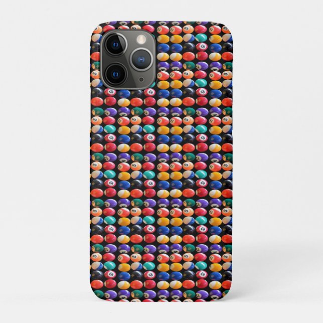 Numbers Coloured Eightballs, iPhone 11 Case (Back)