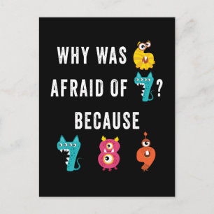 Numbers Day Idea For Kids - Monster Numbers Holiday Postcard