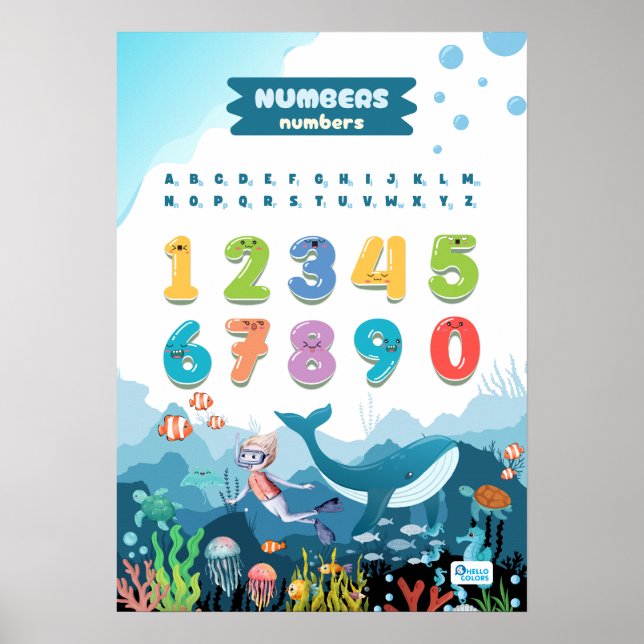 Numbers Featuring The Ocean Poster (Front)
