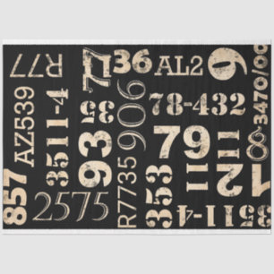 Numbers Furniture Decoupage Paper