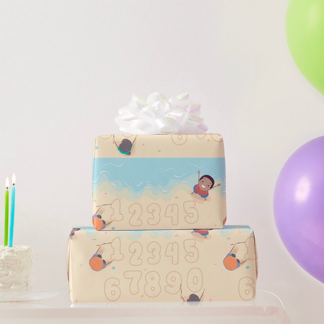 Numbers In The Sand Wrapping Paper (Creator Uploaded)