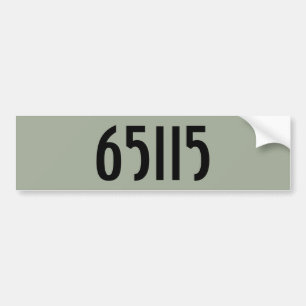 Numbers &  Name on Bumper Sticker