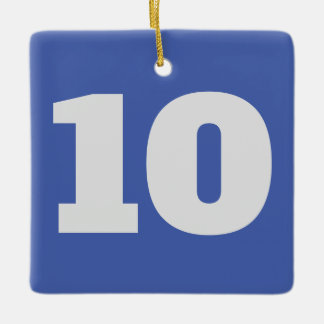 Numbers on Hanging Thing, Ceramic Ornament