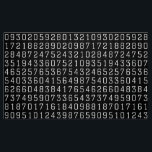 Numbers Pattern - White on Black Fabric<br><div class="desc">A continuous repeating pattern made up of columns of numerals 0 - 9 each arranged in a different order creating a random pattern of numbers.</div>