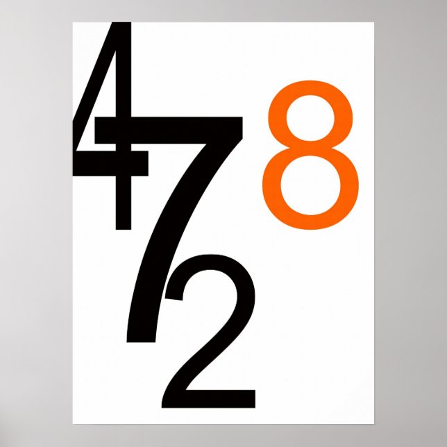 Numbers Poster (Front)
