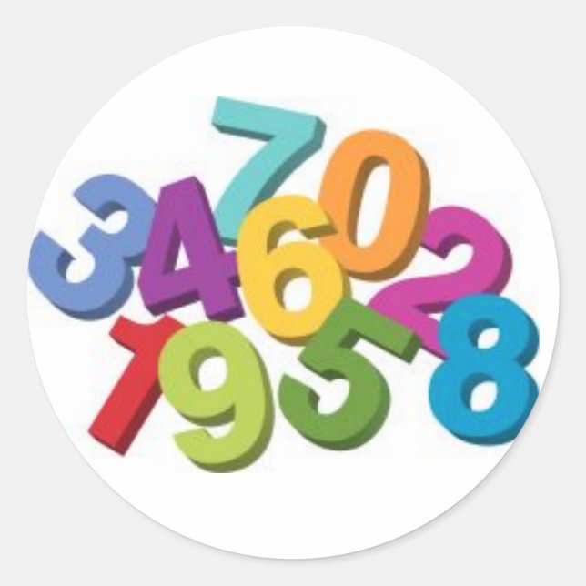 Numbers Stickers (Front)