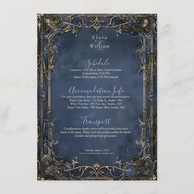 Numenorean Royal Wedding Enclosure Card (Front)