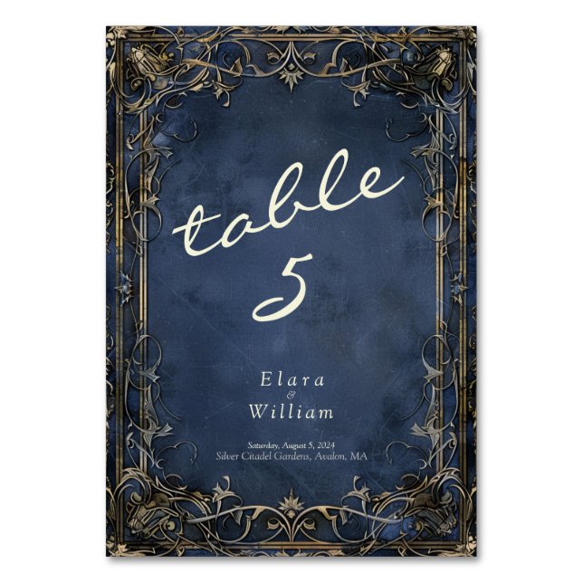 Numenorean Royal Wedding Table Number (Front)