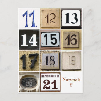Numerals 2 postcard
