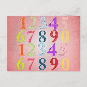 Numerals Postcard