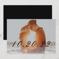 Numeric Photo Wedding Save the Date