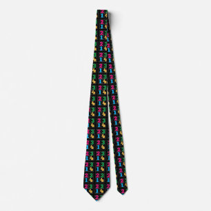Numerical serie 1234 tie