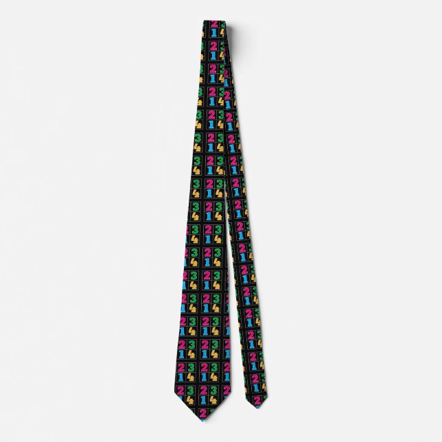 Numerical serie 1234 tie (Front)