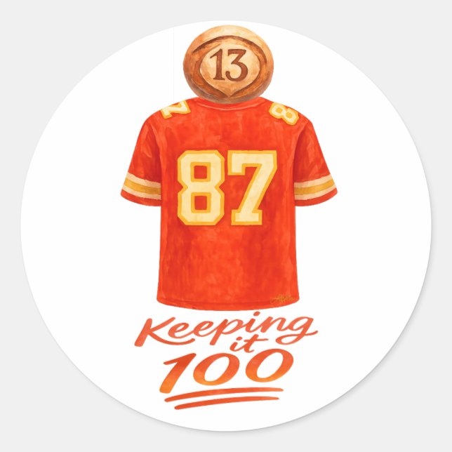 Numerology It Adds Up: Keeping It 100 Classic Round Sticker (Front)