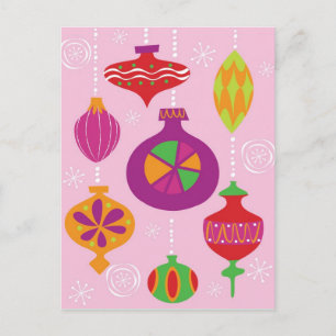 Numerous Christmas decoration illustrated in diffe Holiday Postcard