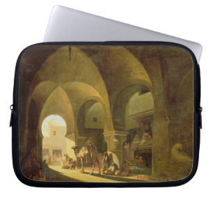 Numerous Figures in a North African Bazaar, 1839 ( Laptop Sleeve