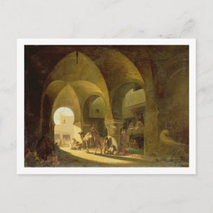 Numerous Figures in a North African Bazaar, 1839 ( Postcard