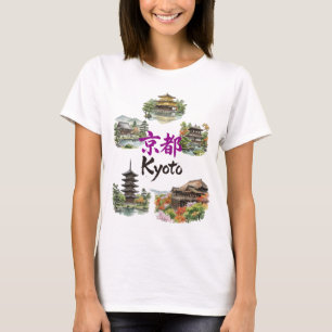 Numerous tourist attractions in Kyoto, Japan T-Shirt
