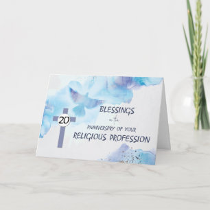 Nun 20th Anniversary of Religious Profession Card