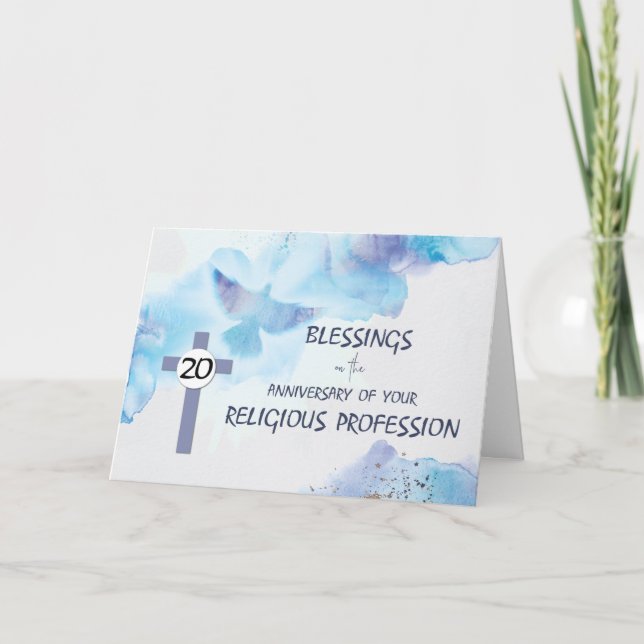 Nun 20th Anniversary of Religious Profession Card (Front)