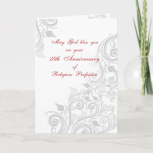 Nun 25th Anniversary Religious Profession, Life Card