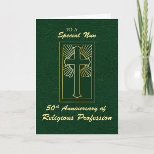 Nun 50th Anniversary of Religious Profession Green Card