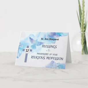 Nun 51st Anniversary of Religious Profession  Card