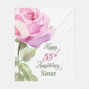 Nun 55th Anniversary Sister Catholic Jubilee Pink  Fleece Blanket