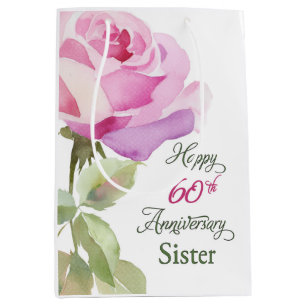 Nun 60th Anniversary Catholic Jubilee Pink Rose Medium Gift Bag